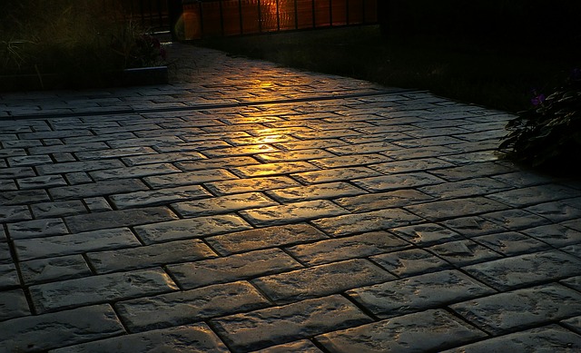 this is a picture of imprinted concrete driveway in Chesapeake, VA