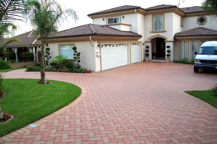 an image of concrete driveway design